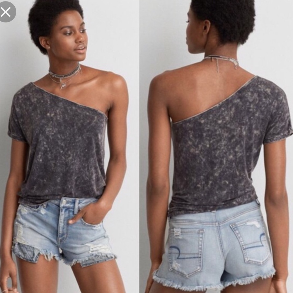 American Eagle one shoulder tee